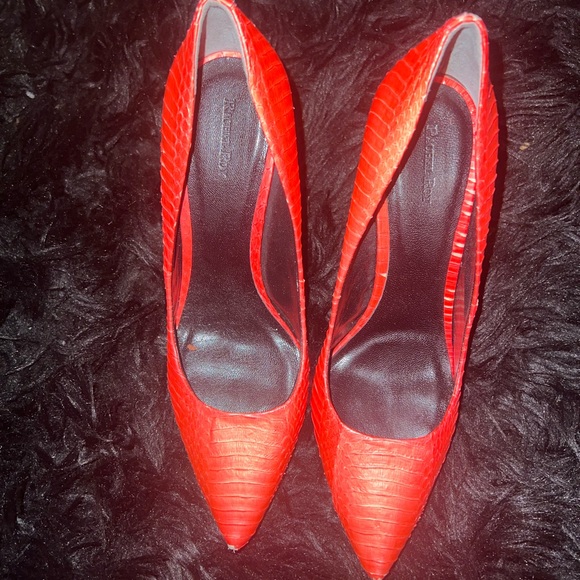 Rachel Roy Neon Tangerine Textured Pumps - Picture 4 of 9